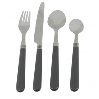 1 - Ménagère complète de 24 pièces en inox pour 6 personnes